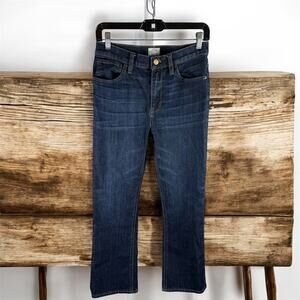 J. Crew Women's 27 Dark Blue Wash Billie Demi Boot Crop Jeans Closet Essential